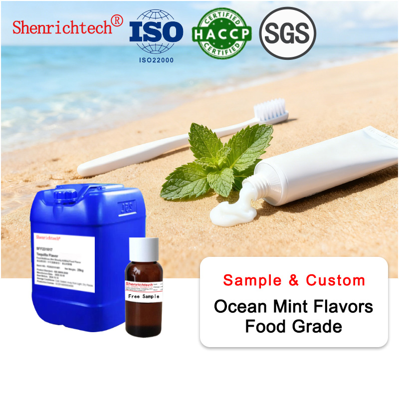 OEM Custom Ocean Mint Peppermint Flavor Liquid Food Grade Flavour Oil for Drinks Beverage Oral Gel Toothpaste Mouthwash