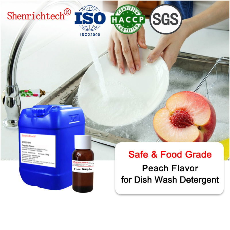 Safe Food Grade Alkali Resistance Peach Savor Flavour Dish Wash Detergent Fruit Flavor Oils for Dishwashing Liquid Dish Soap