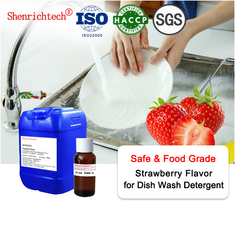 Food Grade Alkali Resistance Strawberry Aroma Flavour Dish Wash Detergent Clean Oil Stains Dishwashing Liquid Fruit Flavor Oil
